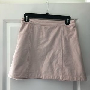 Abercrombie Light Pink Suede Mini Skirt